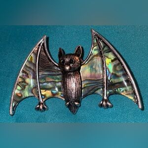 Abalone Shell Bat Brooch Pendant